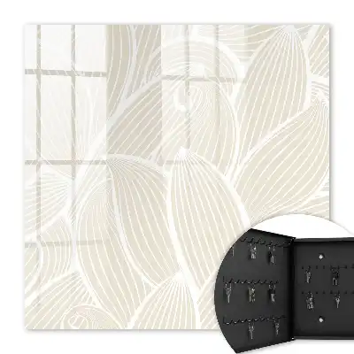 Key box for home Organic pattern on a cream background