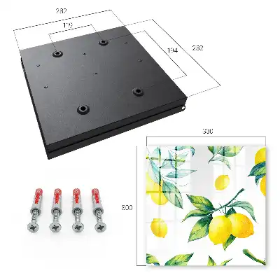 Decorative key box Watercolor lemon leaves