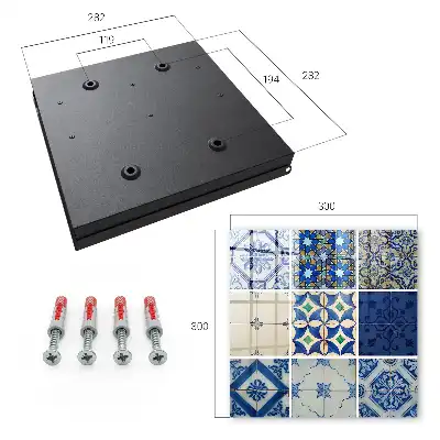 Wall mounted key cabinet Azulejos tiles with a touch of blue