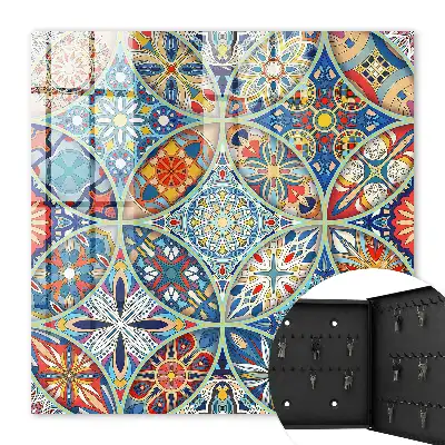 Wall mounted key box A colorful mosaic of intense