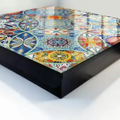 Wall mounted key box A colorful mosaic of intense