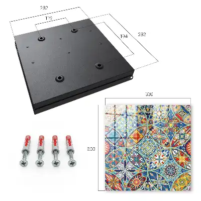 Wall mounted key box A colorful mosaic of intense