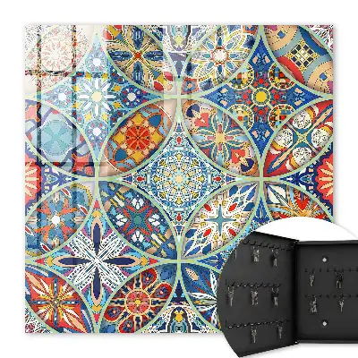 Wall mounted key box A colorful mosaic of intense