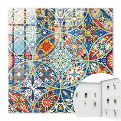 Wall mounted key box A colorful mosaic of intense