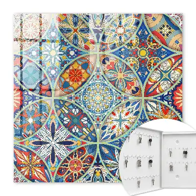 Wall mounted key box A colorful mosaic of intense