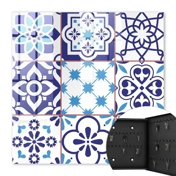 Decorative key box Geometric star patterns in motifs