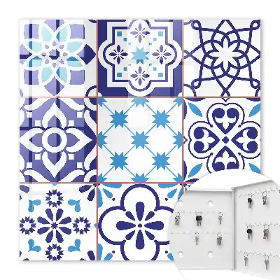 Decorative key box Geometric star patterns in motifs