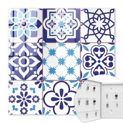 Decorative key box Geometric star patterns in motifs