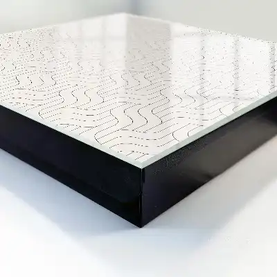 Wall mounted key cabinet Geometric pattern of wavy lines