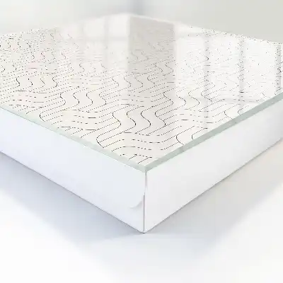 Wall mounted key cabinet Geometric pattern of wavy lines