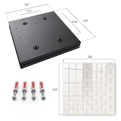 Wall mounted key cabinet Geometric pattern of wavy lines