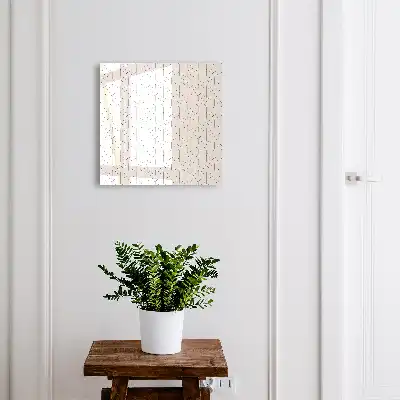 Wall mounted key cabinet Geometric pattern of wavy lines