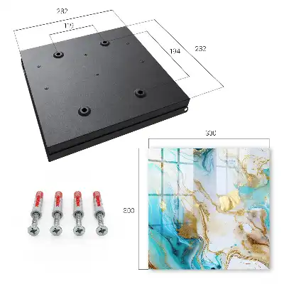 Wall mounted key box Turquoise patterns in a dynamic composition
