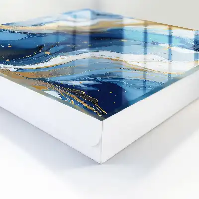 Decorative key box Colorful swirl blue and yellow abstraction