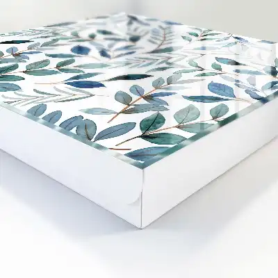Key box for home Plant watercolors on a white background