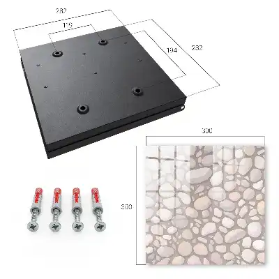 Wall mounted key cabinet Stone structure in shades of beige
