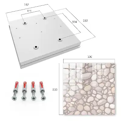 Wall mounted key cabinet Stone structure in shades of beige