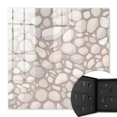 Wall mounted key cabinet Stone structure in shades of beige