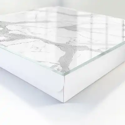 Wall mounted key box Marble elegance white gray
