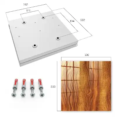 Key box for home Wooden waves in brown tones