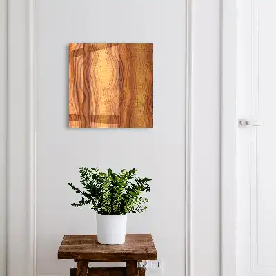 Key box for home Wooden waves in brown tones