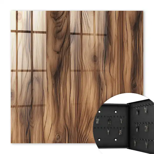 Decorative key box Natural wooden texture