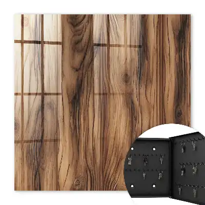 Decorative key box Natural wooden texture