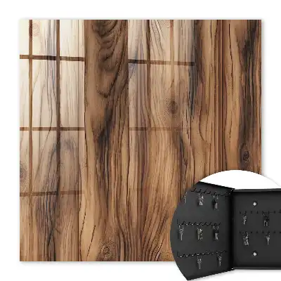 Decorative key box Natural wooden texture