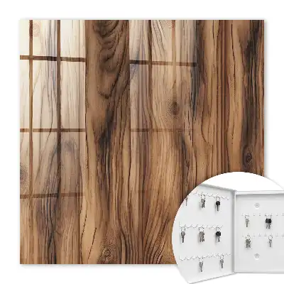 Decorative key box Natural wooden texture