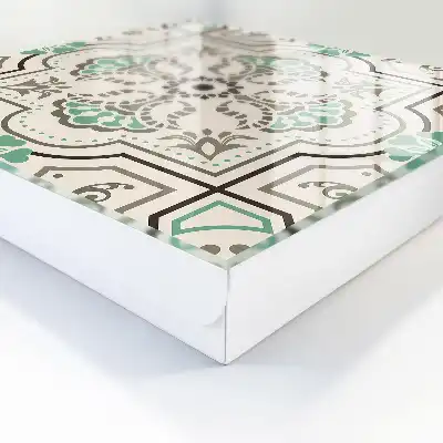 Key box for home Geometric decoration with plant accents