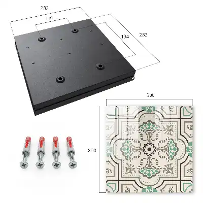 Key box for home Geometric decoration with plant accents