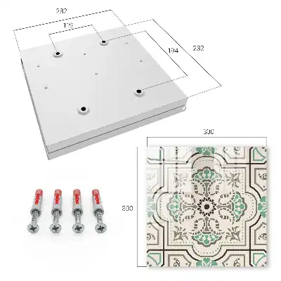 Key box for home Geometric decoration with plant accents