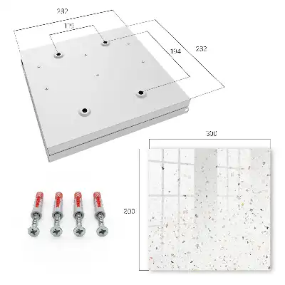 Wall mounted key cabinet Bright terrazzo bringing freshness