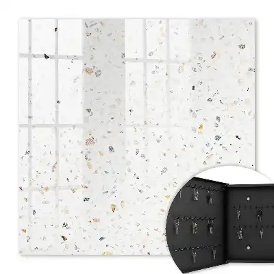 Wall mounted key cabinet Bright terrazzo bringing freshness