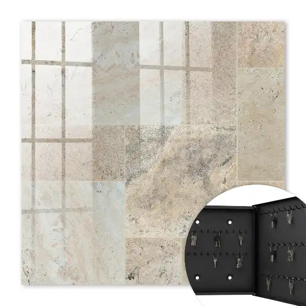Key box for home Marble tiles with natural patterns
