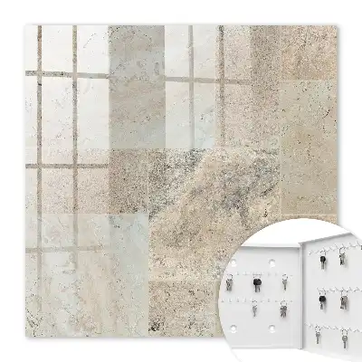 Key box for home Marble tiles with natural patterns