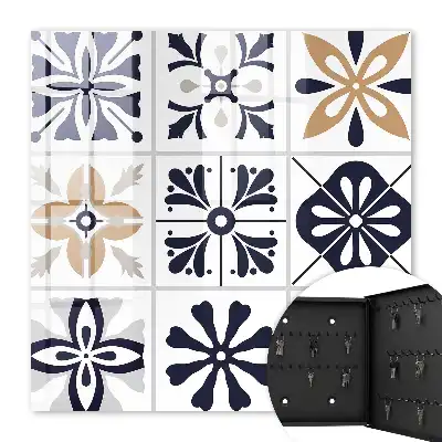 Decorative key box Geometric patterns in light tones