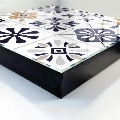 Decorative key box Geometric patterns in light tones