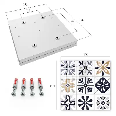 Decorative key box Geometric patterns in light tones