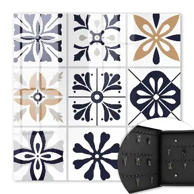 Decorative key box Geometric patterns in light tones