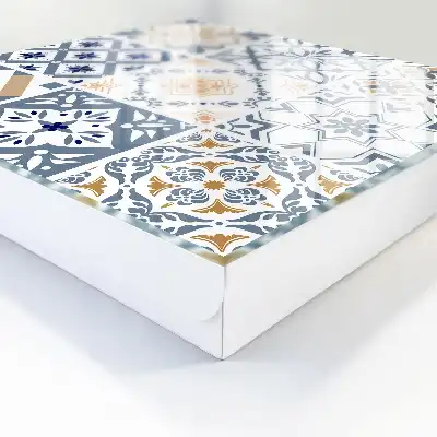 Wall mounted key cabinet Tile patterns in classic colors
