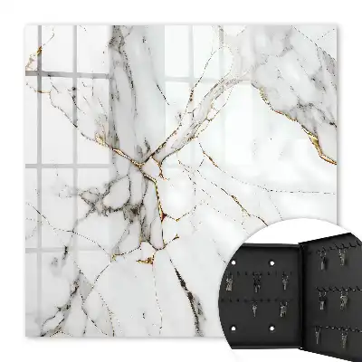 Wall mounted key box Marble elegance contrast