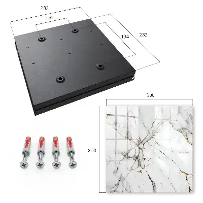 Wall mounted key box Marble elegance contrast