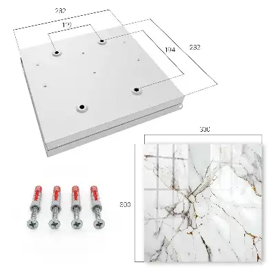 Wall mounted key box Marble elegance contrast