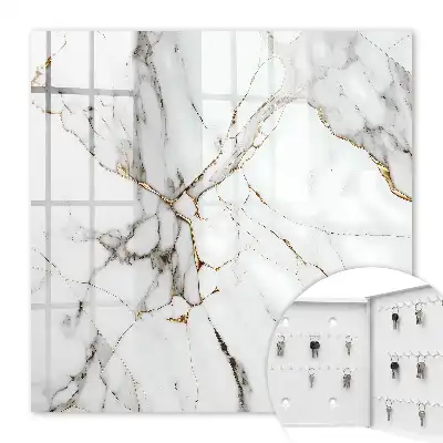 Wall mounted key box Marble elegance contrast