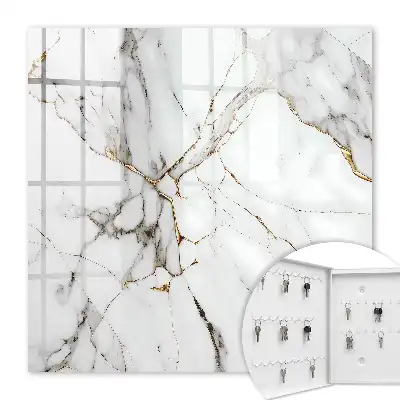 Wall mounted key box Marble elegance contrast