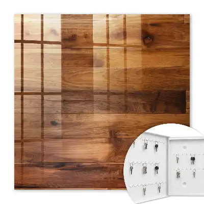 Decorative key box Wooden boards warm climate