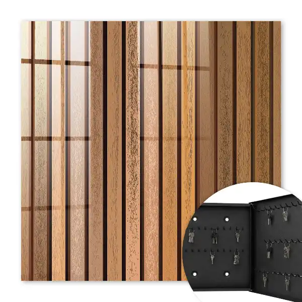Wall mounted key box Warm lines of beige and brown