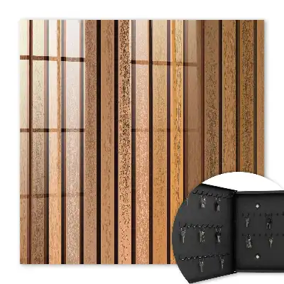 Wall mounted key box Warm lines of beige and brown