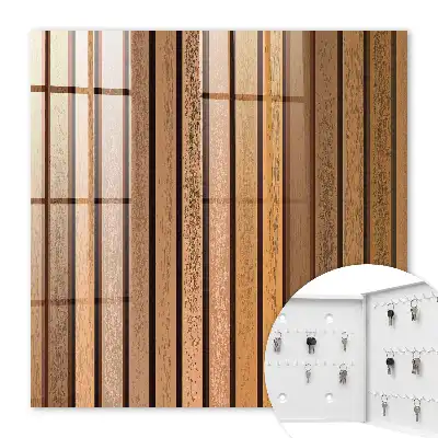 Wall mounted key box Warm lines of beige and brown